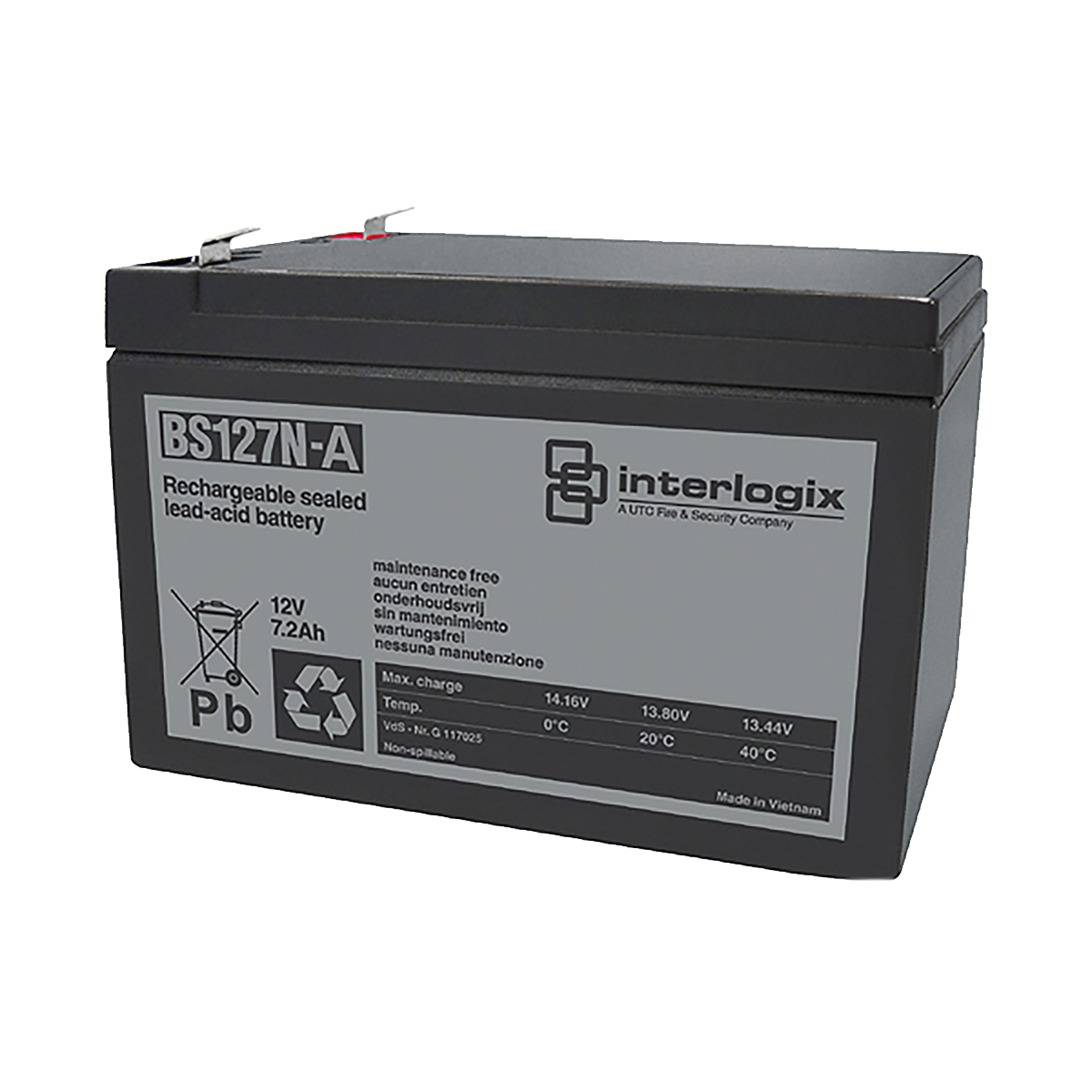 Batterie 12 v 7.2 ah Alarme Distribution Système Aritech